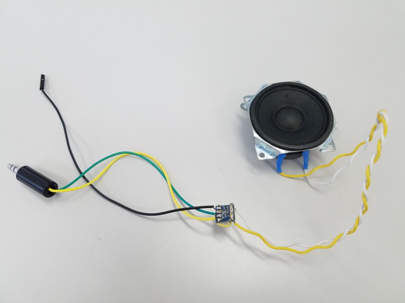 スピーカーのはんだ付け完成図