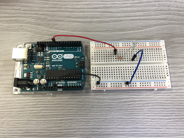 Arduinoとブレッドボード接続