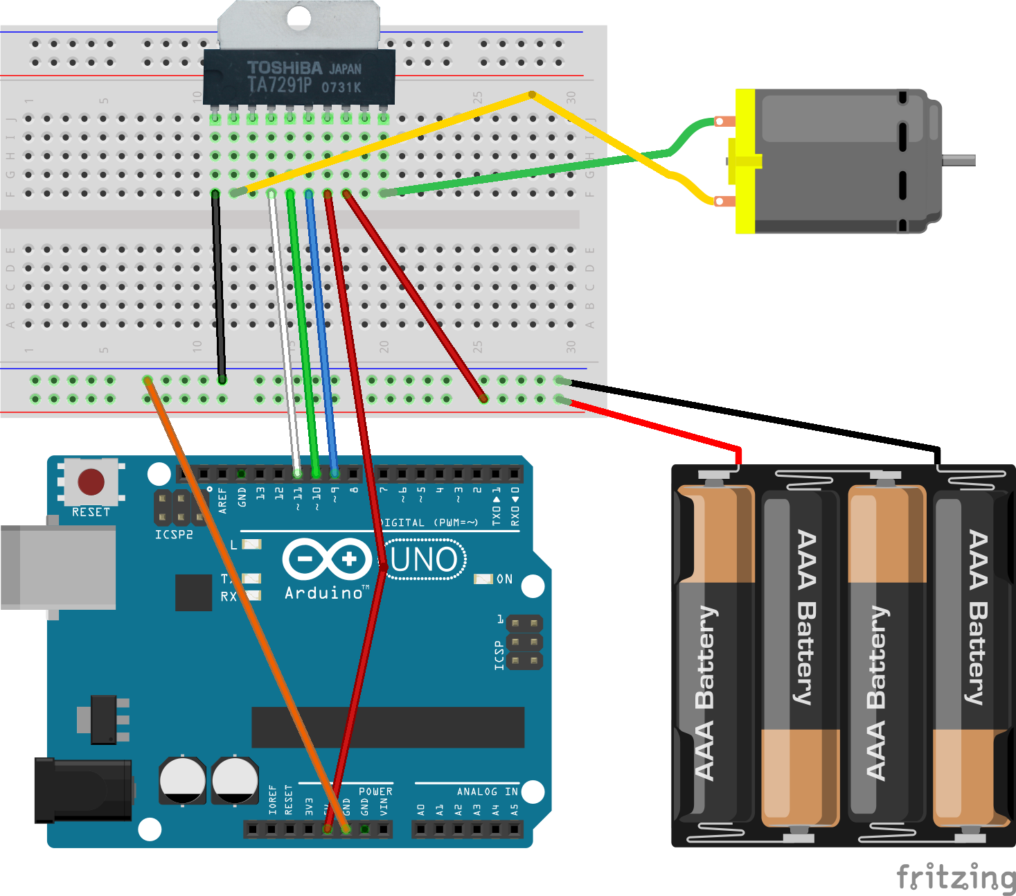  fritzingを使用して、配線図を作成